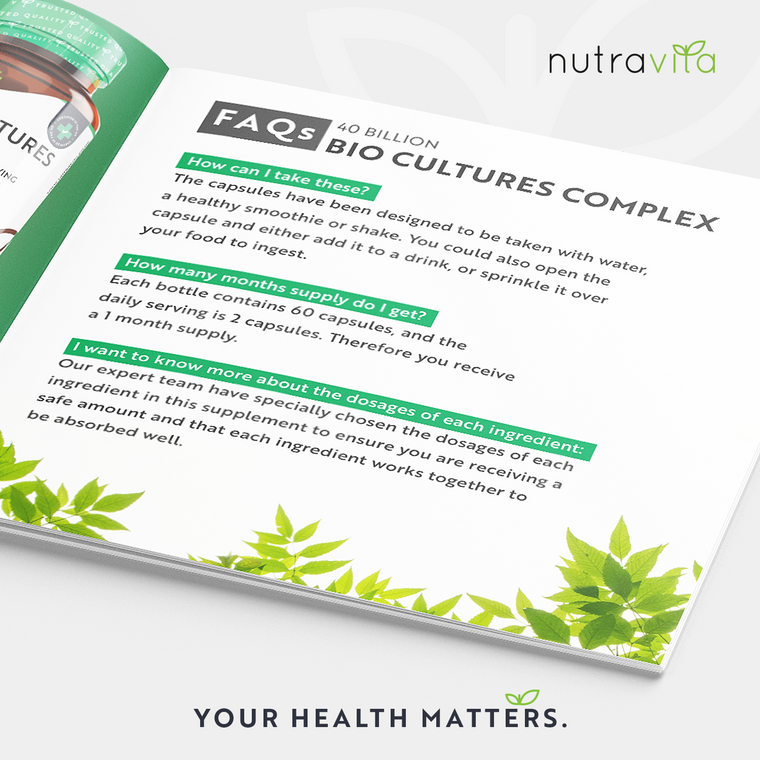 40 Billion CFU 15 Strain Bio Complex Cultures for Digestive Health