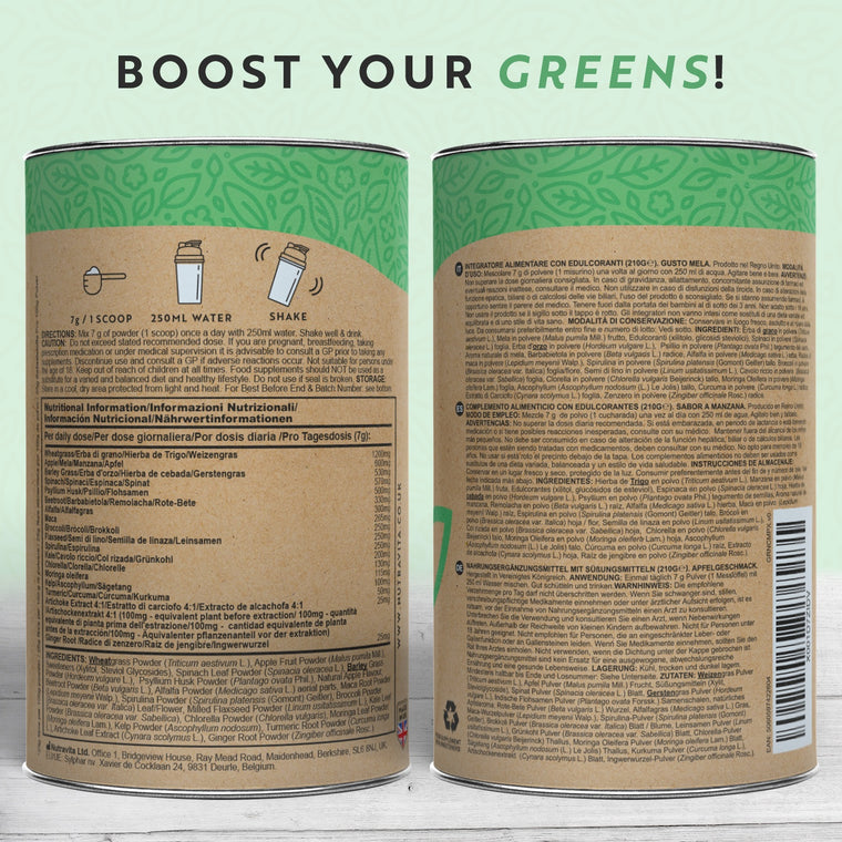 Super Greens Powder Complex - Natural Apple Flavour