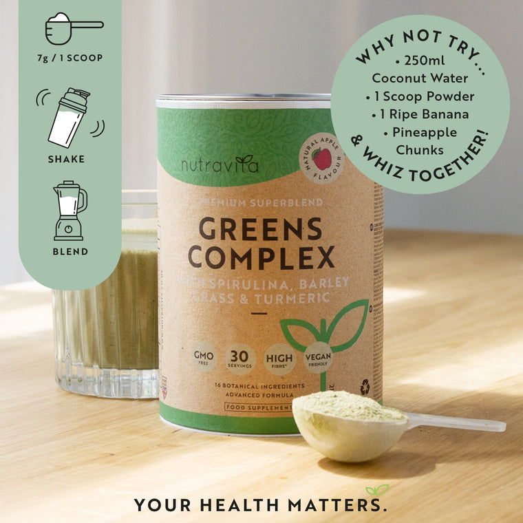 Super Greens Powder Complex - Natural Apple Flavour