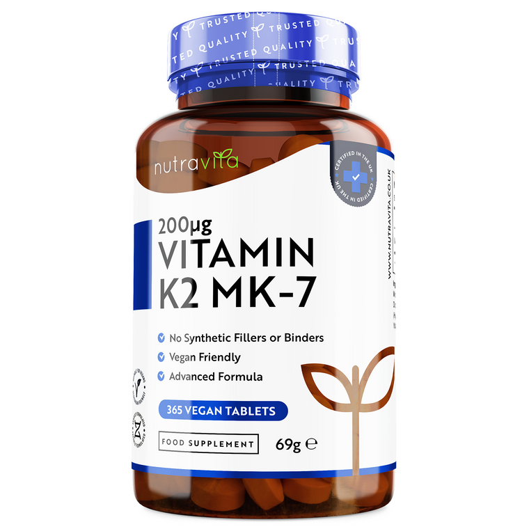 Vitamin K2 MK-7 200mcg - 365 Vegan Micro Tablets