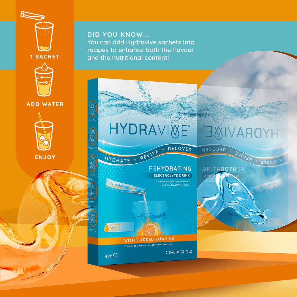 Hydravive Rapid Rehydration Electrolytes Powder - 21 Pack Orange