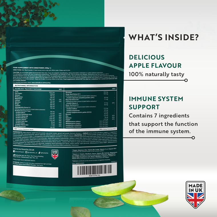 Nutra Greens Blend Powder Complex - Natural Apple