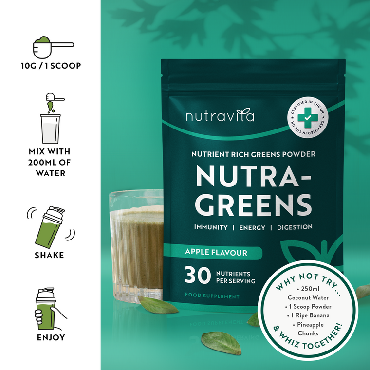 Nutra Greens Blend Powder Complex - Natural Apple