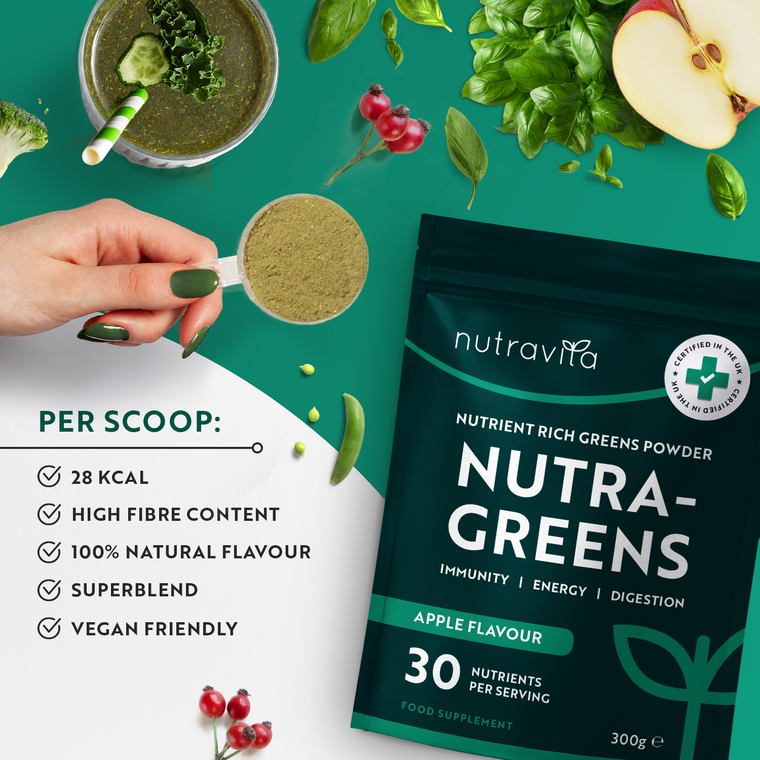 Nutra Greens Blend Powder Complex - Natural Apple