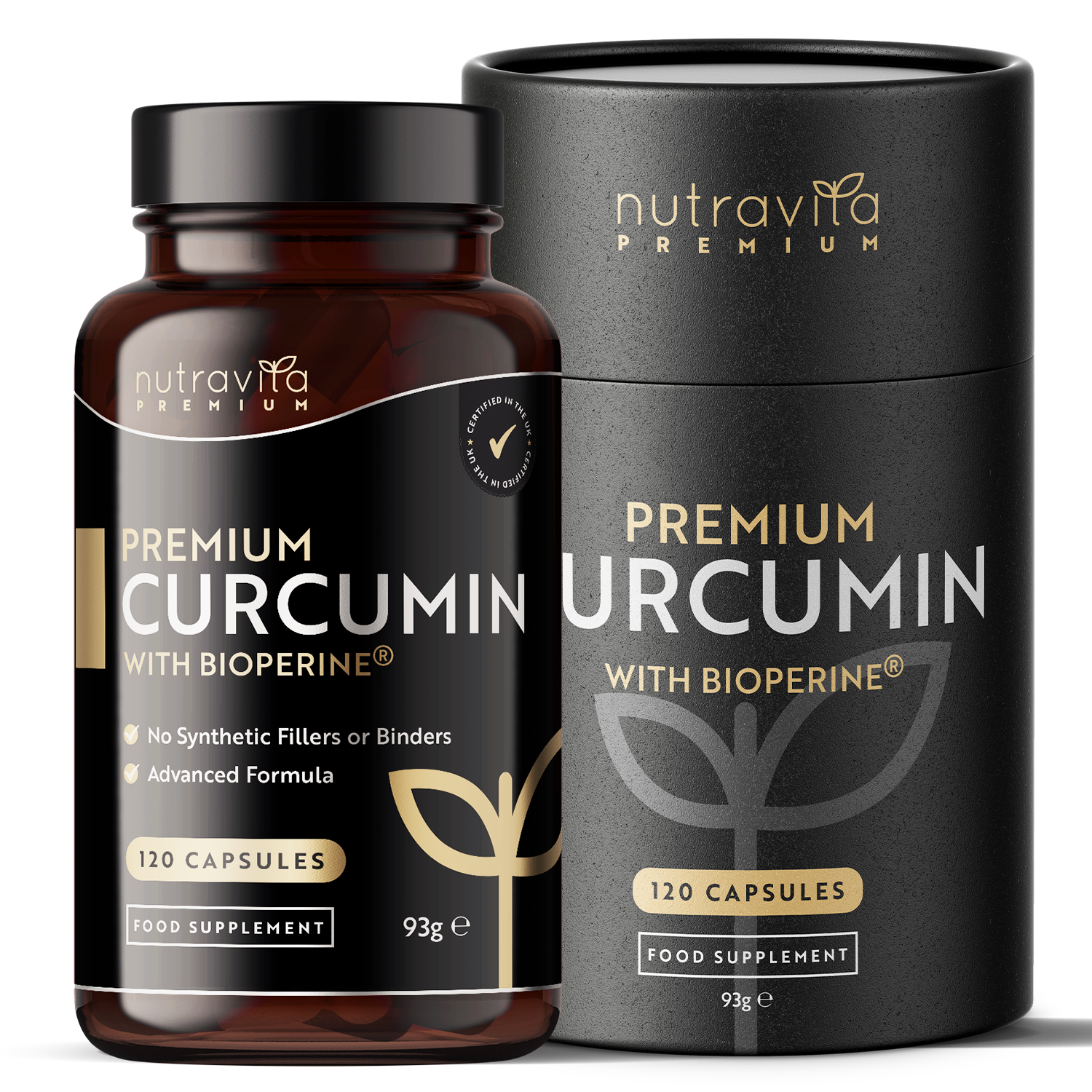 Premium Curcumin 95% Curcuminoids with Bioperine® - 120 High Strength —  Nutravita United Kingdom