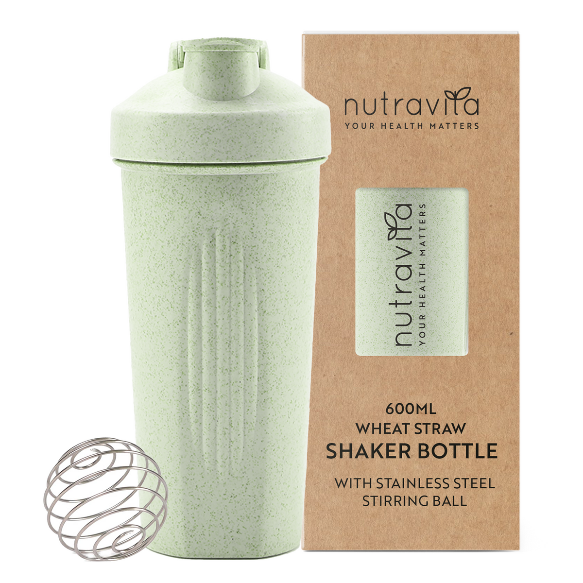 Wheat Shaker Bottle with Mixer Ball