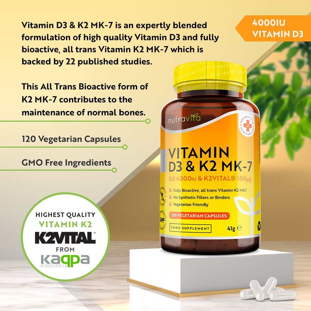 Vitamin D3 4000 IU & Vitamin K2 100ug MK7