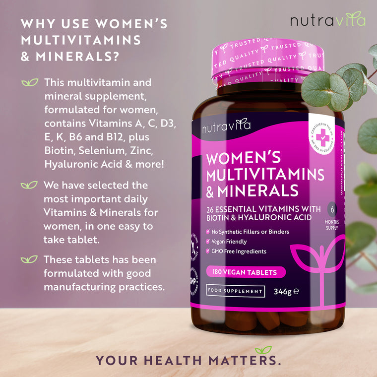 Women's Multivitamins with Biotin and Hyaluronic Acid