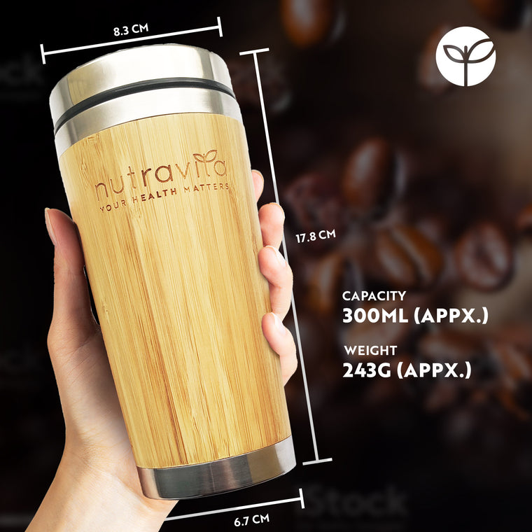 Reusable Coffee Cup - Bamboo & Stainless Steel