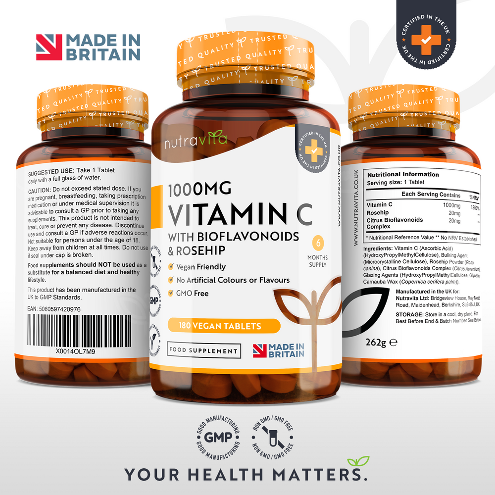 Vitamin C 1000mg with Bioflavonoids & Rosehip