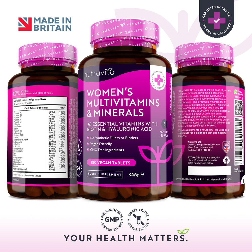 Women's Multivitamins with Biotin and Hyaluronic Acid