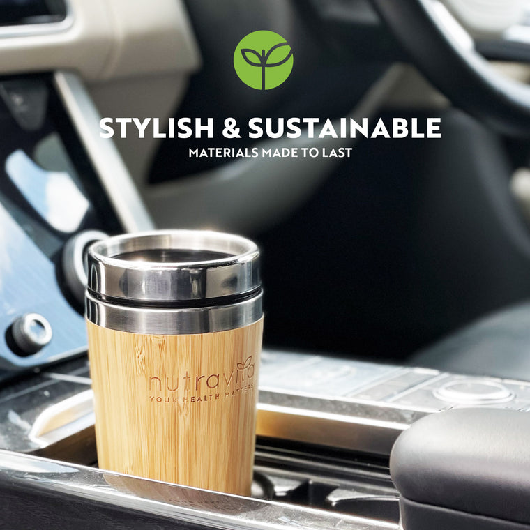 Reusable Coffee Cup - Bamboo & Stainless Steel