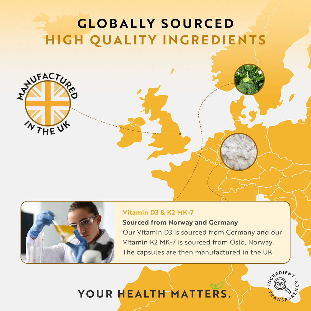 Vitamin D3 4000 IU & Vitamin K2 100ug MK7